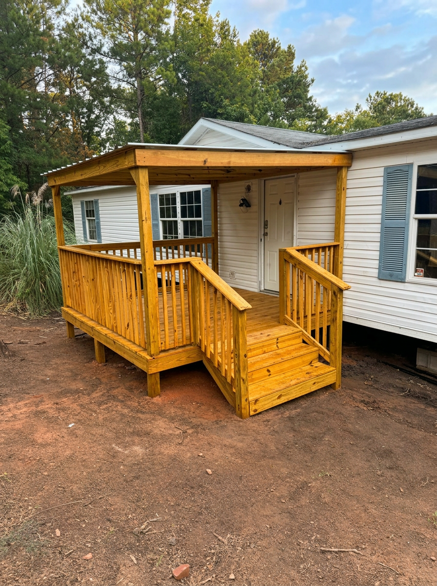 Custom covered deck and porch build